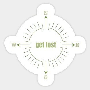 Get Lost Apparel and Accessories Sticker